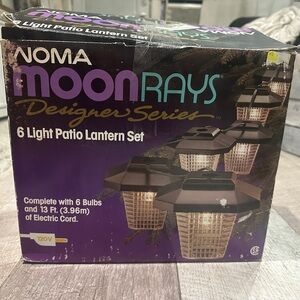 NOMA Moonrays Designer Series 6-Light Patio Lantern Set VINTAGE 1990s nostalgia